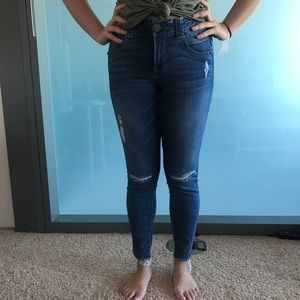 High rise skinny jeans